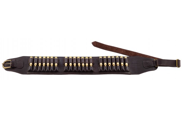 Cartouchière Country cuir gras pour balles de carabine