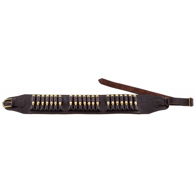 Cartouchière Country cuir gras pour balles de carabine