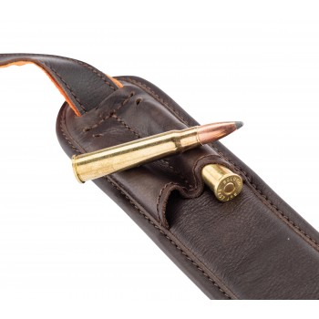 Bretelle carabine Country cuir avec cartouchière