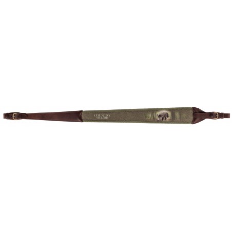 Bretelle carabine Country cuir sanglier