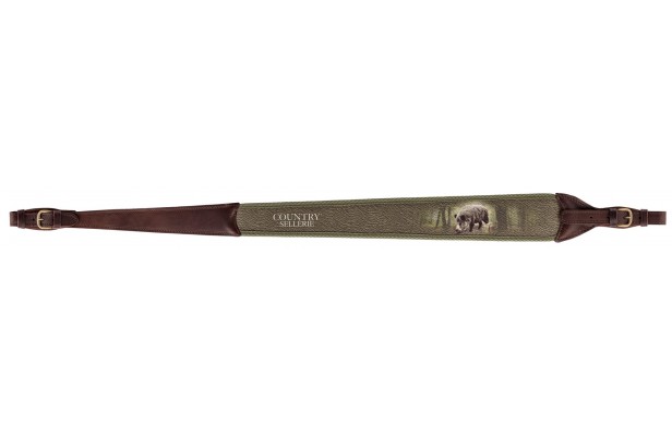 Bretelle carabine Country cuir sanglier