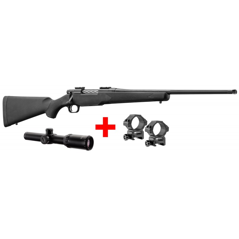 Carabine Mossberg Patriot synthétique 30-06 Sprg pack battue avec lunette 1-4x24