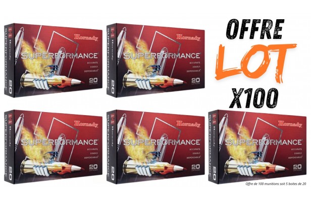 Lot munitions Hornady SST Superformance 180g - Cal. 300 WM - X100 munitions