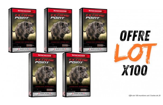 Lot munitions Winchester Extreme-Point 150 grs - Cal. 30-06 Sprg - X100 munitions