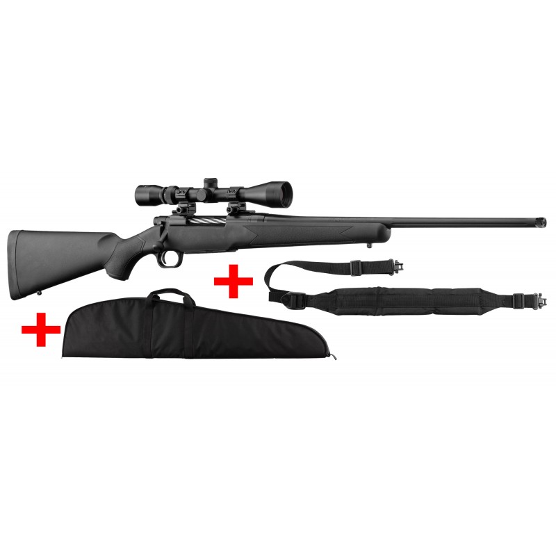 Pack Carabine Mossberg Patriot synthétique 300 WM avec lunette 3-9x40 + bretelle + fourreau