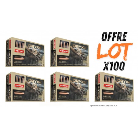 Lot munitions Norma Oryx 55g - Cal. 222 Rem - X100 munitions