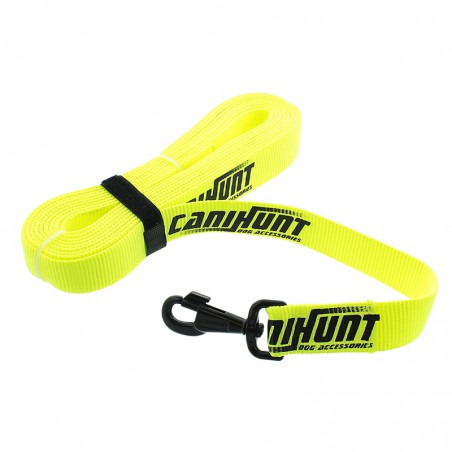 Longe CaniHunt Hunter 10 mètres plate polyester jaune