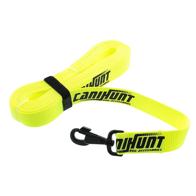 Longe CaniHunt Hunter 10 mètres plate polyester jaune
