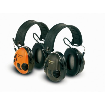 Casque électronique 3M Peltor SportTac coquilles oranges/vertes