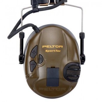Casque électronique 3M Peltor SportTac coquilles oranges/vertes