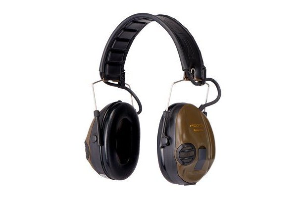 Casque électronique 3M Peltor SportTac coquilles oranges/vertes